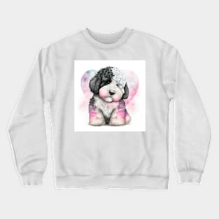 Valentines Sheepdoodle - Unleashing love, one wag at a time Crewneck Sweatshirt